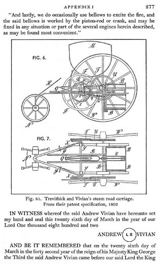 Richard Trevithick patent drawing